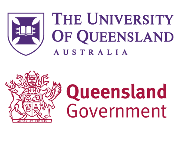 昆士兰大学的标志和昆士兰政府的标志